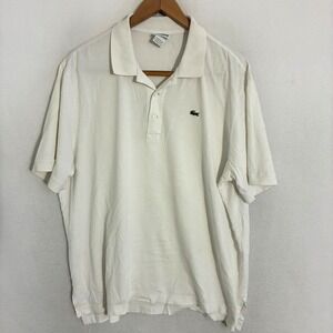 Lacoste Polo Shirt Mens Size 7 (2XL) Embroidered Croc Logo Preppy Tennis Ivy